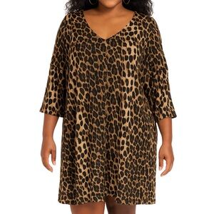 NEW Leopard Sheath Cocktail Dress Animal Print Sexy Formal Designer Resortwear